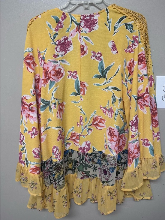 Time and Tru Tops - Women's Time and Tru Floral Open-Front Kimono